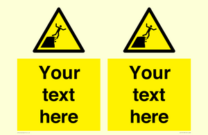 Custom Warning unstable cliff edge